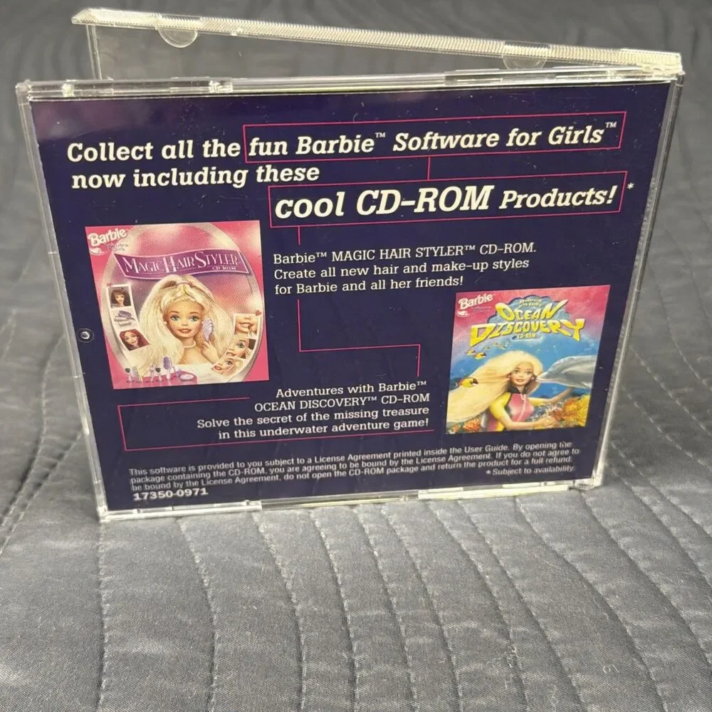 Vintage Barbie Talk With Me Interactive CD-ROM Mattel 17350 Complete Case